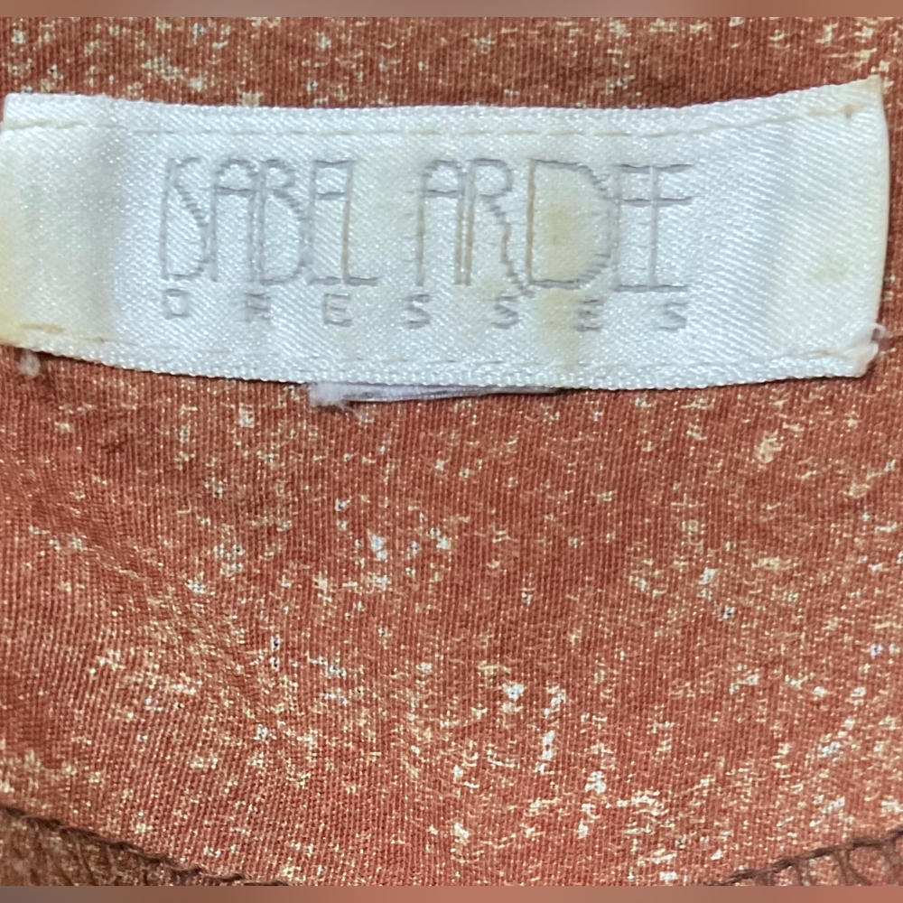 Isabel Ardee Brown Rust Patterned Button-Up Romper - Picture 4 of 5